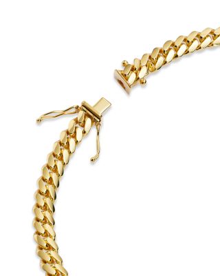 Men&#39;s Miami Cuban Link Chain Necklace in 14K Yellow Gold, 22&amp;quot; 