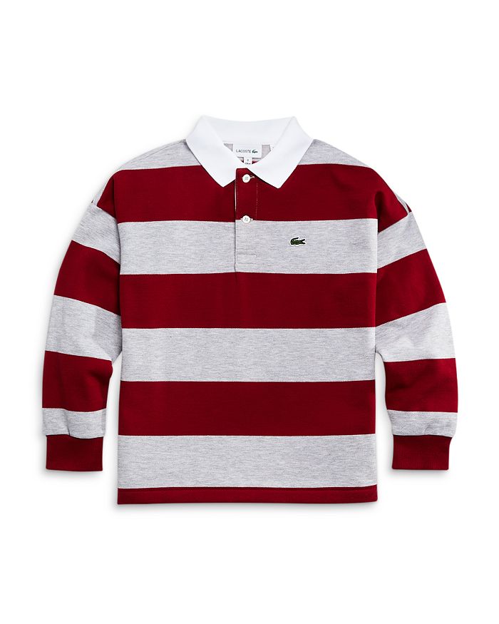 Lacoste Boys' Lacoste Striped Piqué Polo Little Kid, Big Kid