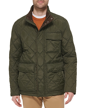 Shop Cole Haan Quilted Field Jacket In Army Green