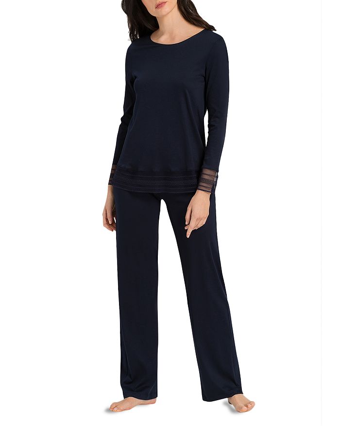 Hanro Sina Lace Trim Pajama Set Bloomingdale s