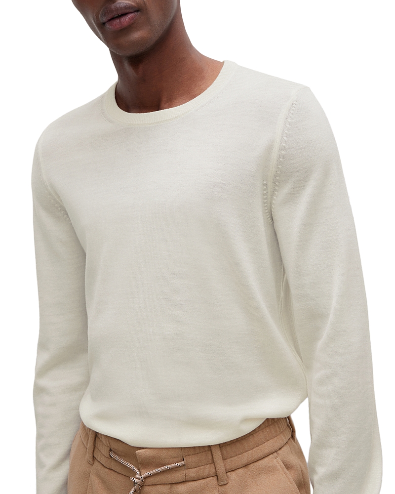 Shop Hugo Boss Leno Slim Fit Crewneck Sweater In Almond Milk