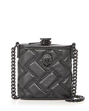 KURT GEIGER KENSINGTON FLASK LEATHER CROSSBODY