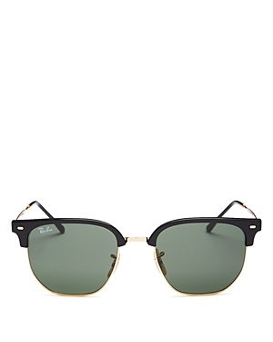 Ray Ban Ray-ban Square Sunglasses, 53mm In Black/green