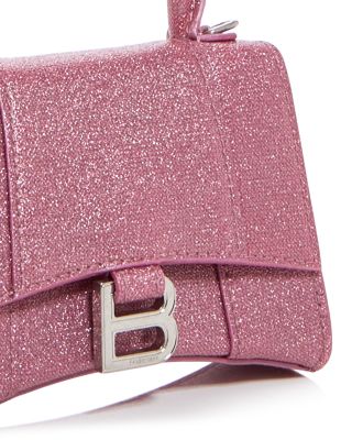 Hourglass Mini Handbag with Chain Sparkling Fabric