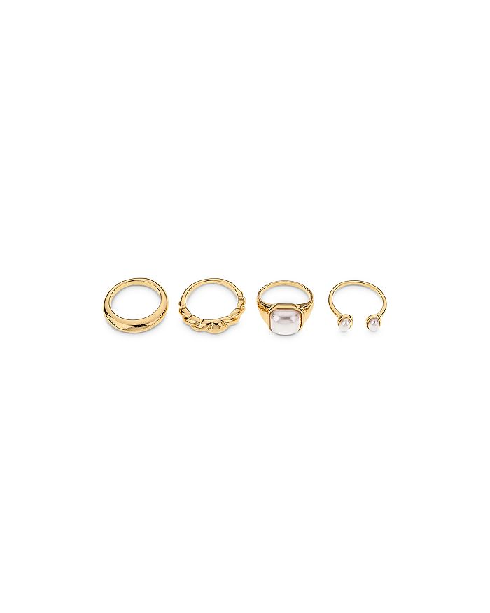Ettika Ultimate Babe 18K Gold Plated Ring Set Bloomingdale s