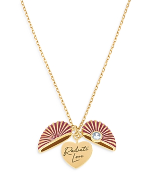 Shop Ettika Radiate Love Hidden Message Locket Necklace In 18k Gold Plated, 18 In Pink/gold