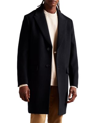 Ted Baker Raydon Wool Coat In Navy