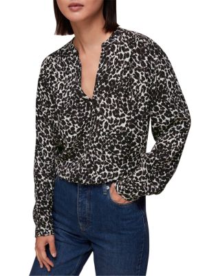 Shadow Leopard Print Blouse