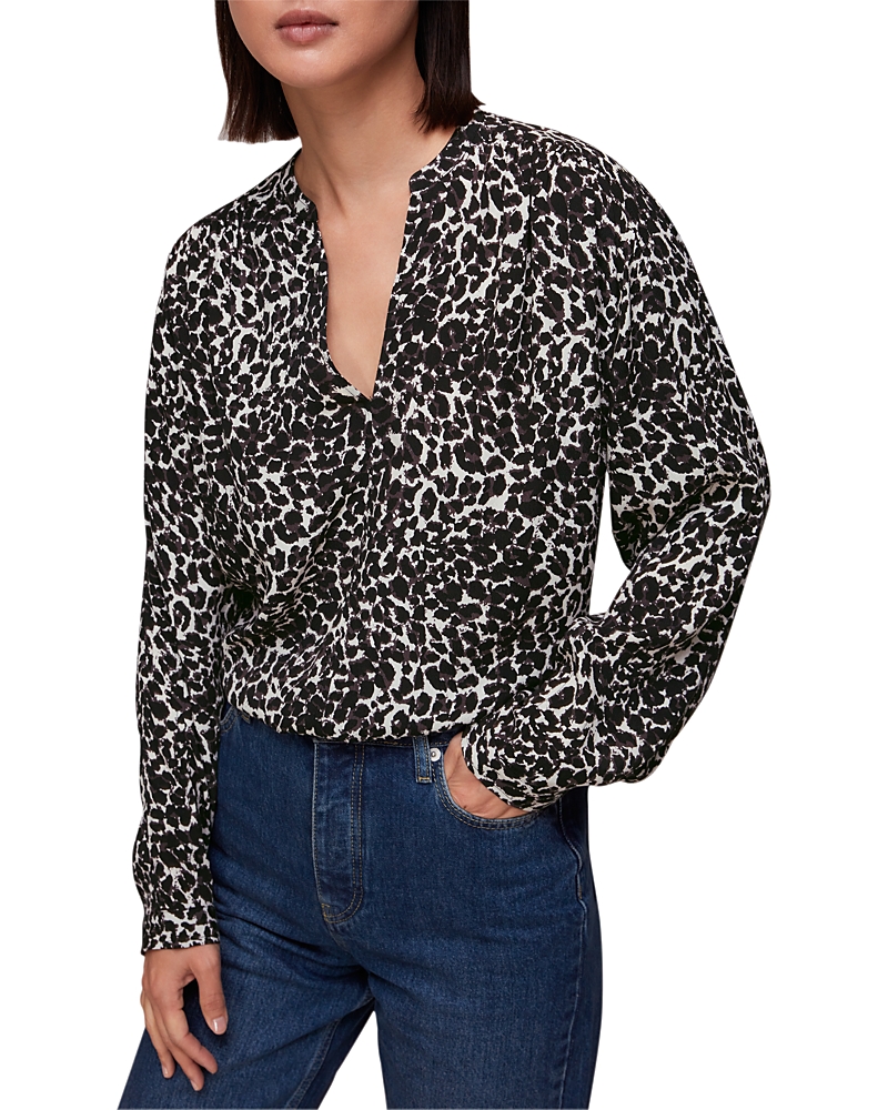 Whistles Shadow Leopard Print Blouse