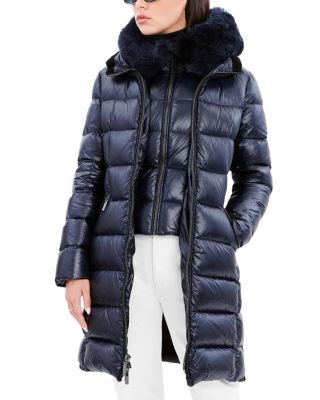 Kat Shearling Trim Down Puffer Coat