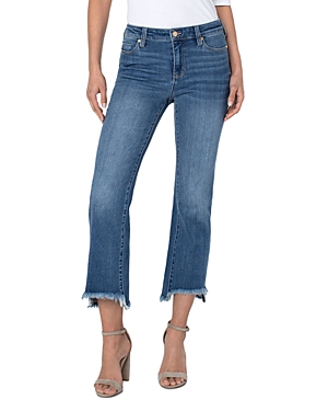 Liverpool Los Angeles Petites Hannah Mid Rise Crop Flared Jeans In Orielle