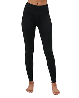 Spiritual Gangster Love Sculpt Ruffle High Waist Leggings In Black
