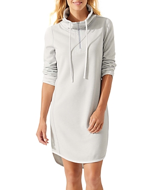 Tommy Bahama Half-zip Sweatshirt Dress In Summer Grey