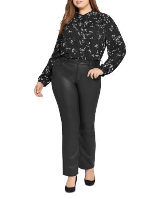 Marilyn Coated High Rise Straight Leg Jeans