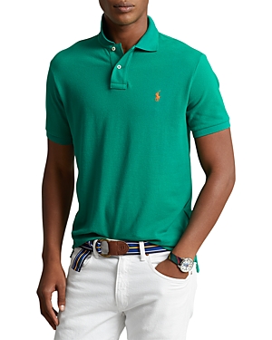 Polo Ralph Lauren Custom Slim Fit Mesh Polo Shirt In Primary Green