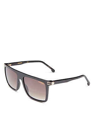 Carrera Rectangle Sunglasses, 58mm In Black/brown Gradient