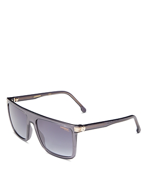 Carrera Rectangle Sunglasses, 58mm In Gray/blue Gradient