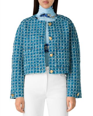 St. John - Collarless Tweed Jacket