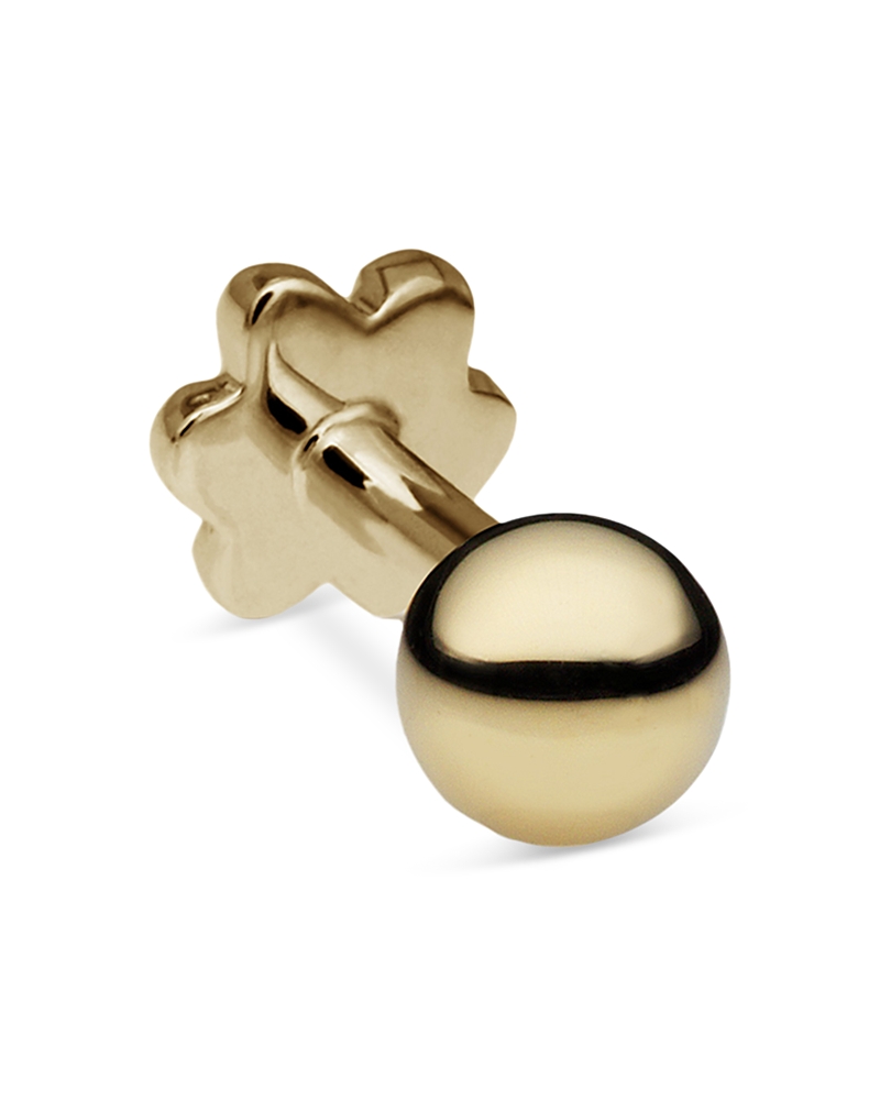 MARIA TASH 14K YELLOW GOLD BALL THREADED STUD EARRING