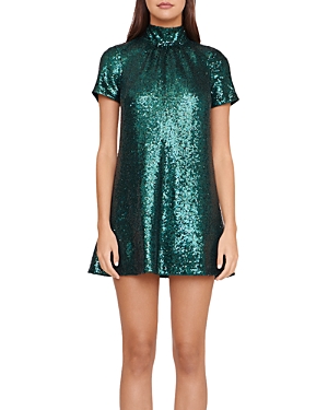 Staud Ilana Mini Dress In Emerald