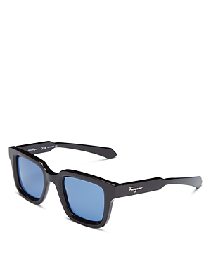 Ferragamo 48mm Small Rectangular Sunglasses In Black