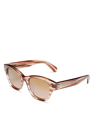 Oliver Peoples Eadie Round Sunglasses, 51mm In Beige/beige Gradient