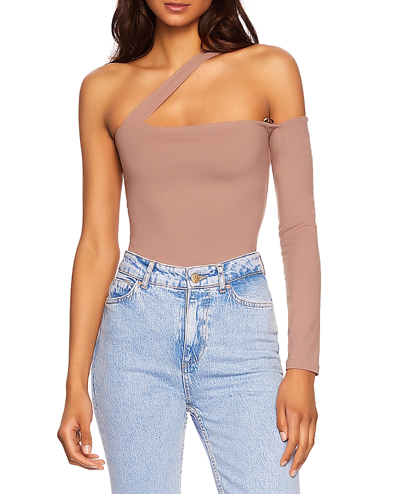 Susana Monaco One Shoulder Strap Top In Coco
