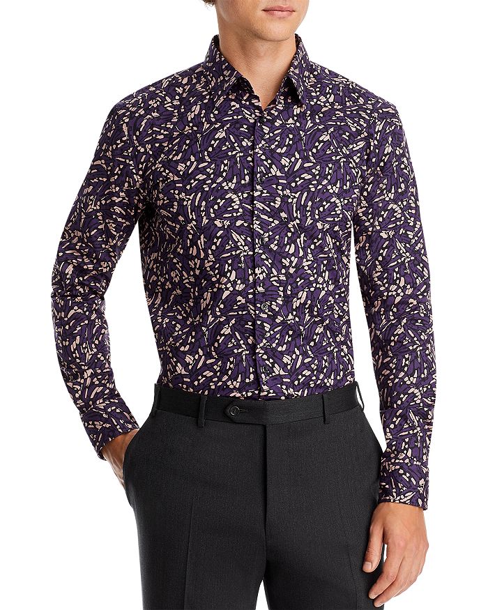 HUGO Ermo Slim Fit Long Sleeve Shirt | Bloomingdale's