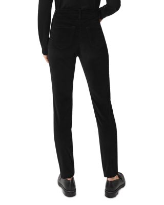 Cotton Blend Velvet Mid Rise Straight Leg Gia Jeans