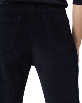 Cotton Blend Velvet Mid Rise Straight Leg Gia Jeans