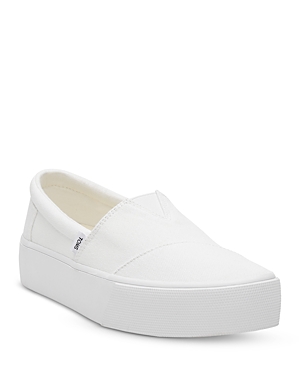 Shop Toms Women's Fenix Platform Slip On Sneakers In White