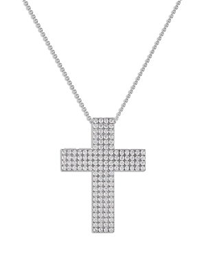 Bloomingdale's Diamond Cross Pendant Necklace in 14K White Gold, 2.0 ct. t.w. - 100% Exclusive