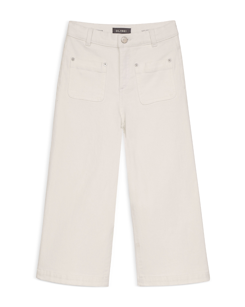 Dl 1961 Girls' Lily Wide Leg Jeans In White Tide - Big Kid In White Tide