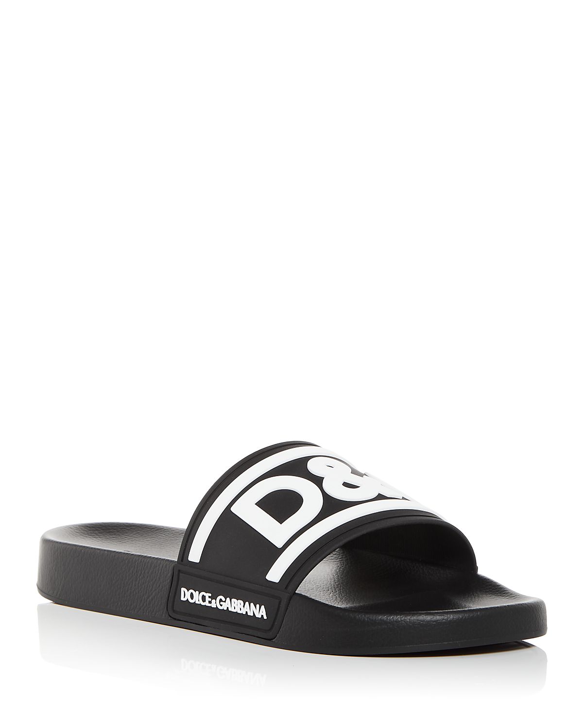 Dolce & Gabbana Men's Saint Barth Logo Slip On Pool Sandals