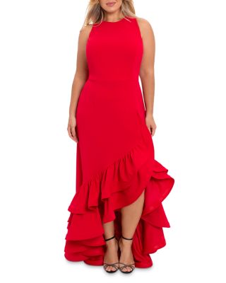 Betsy & Adam - Tiered Ruffle Hem Gown