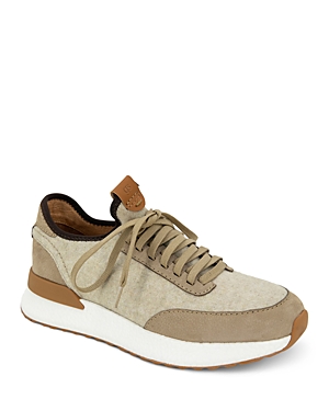 Gentle Souls By Kenneth Cole Men's Laurence Stretch Lace Up Running Sneakers In Taupe