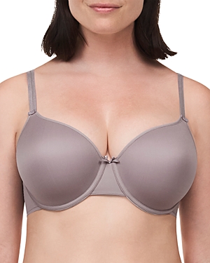 Chantelle Basic Invisible Memory Foam T-shirt Bra In Siamois Gray
