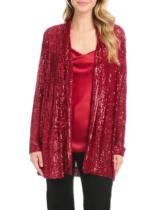 Karen Kane Sequined Duster Cardigan | Bloomingdale's