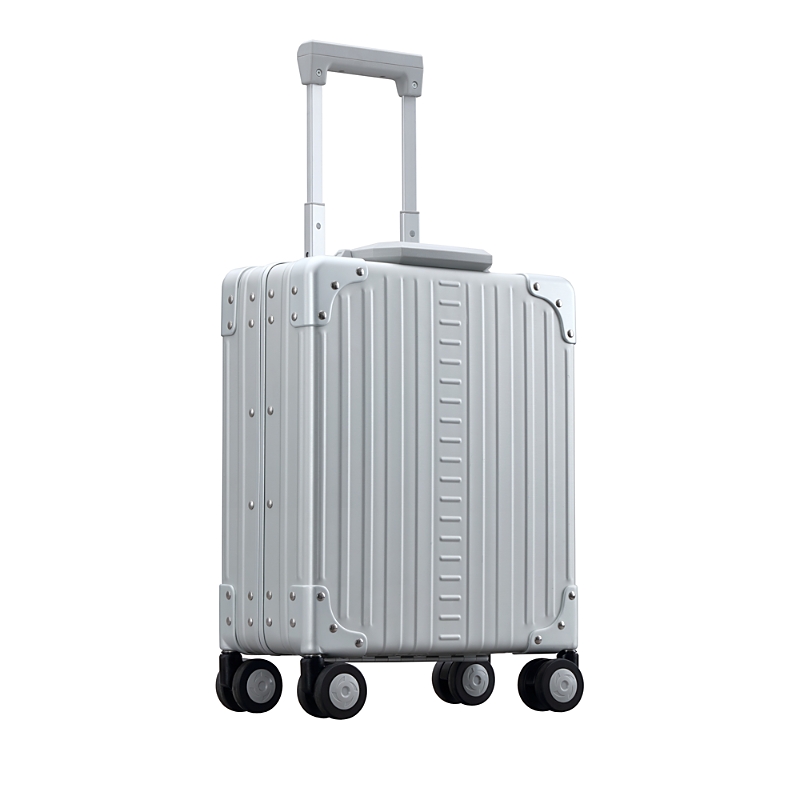 Aleon 16 Vertical Underseat Spinner Carry On Suitcase In Silver