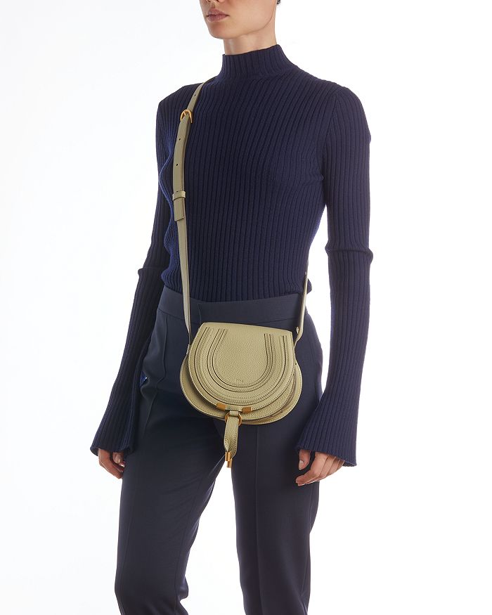 Chloé Marcie Small Grained Calfskin Saddle Bag (Shoulder bags