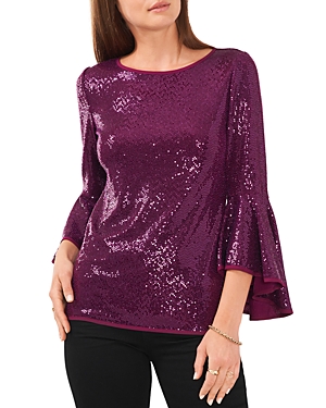 Vince Camuto Sparkle Bell Sleeve Top