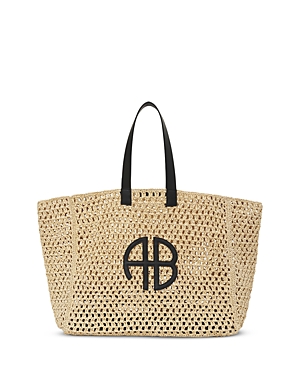 Anine Bing Rio Large Straw Tote In Natural