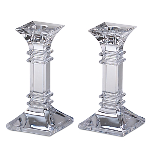 Marquis/waterford Marquis By Waterford Treviso 6 Candlesticks, Set Of 2 In Clear