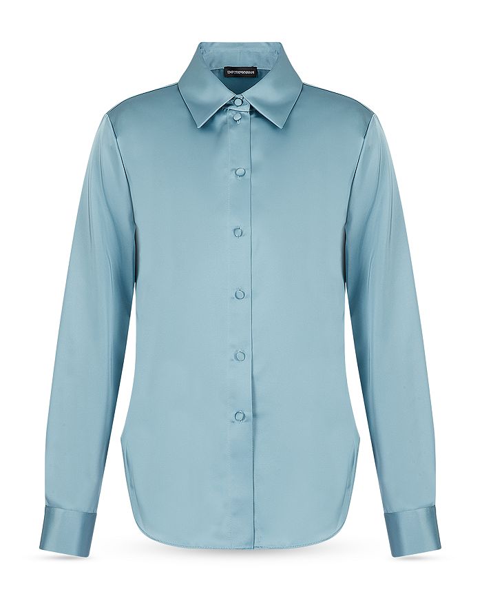 Emporio Armani Satin Shirt | Bloomingdale's