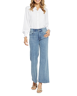 Nydj Waist-match High Rise Major Wide Leg Jeans In Crystallin In Crystallin Crysl