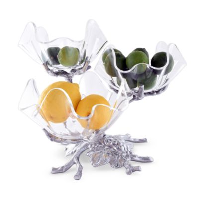 3 Tier Grape Stand with Acrylic Bowls 