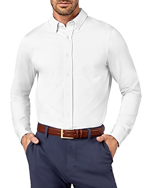 Rhone Commuter Stretch Solid Regular Fit Dress Shirt In Bright White