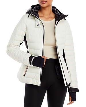 Shop Moncler Bruche Belted Puffer Jacket In White