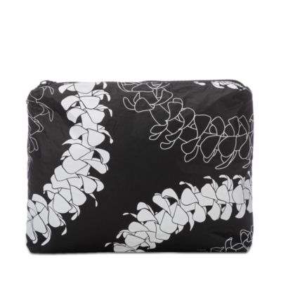 ALOHA collection★Small Pouch.スモールポーチ＜ Puakenikeni＞ Mini Puakenikeni Pouch in White on Black | ALOHA Collection