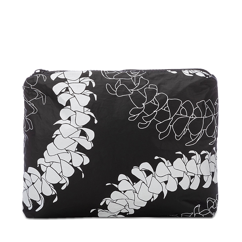 Aloha Collection Puakenikeni Small Pouch In White/black